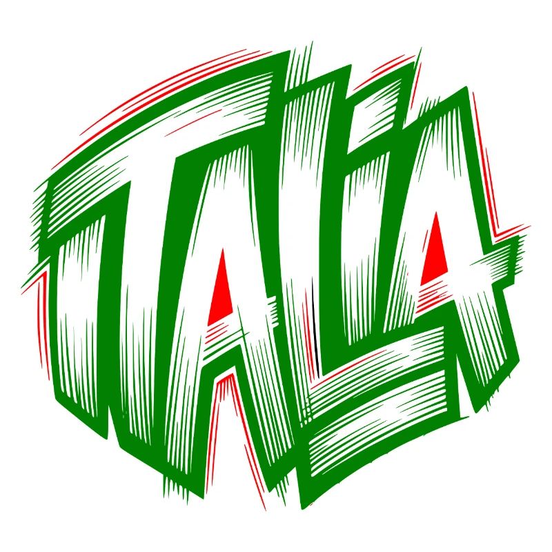 Italia Graffiti vert-rouge