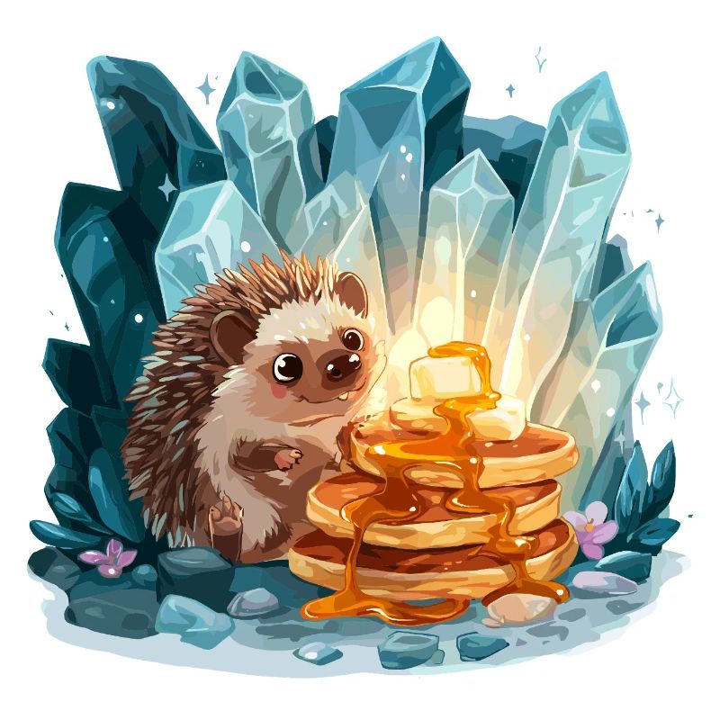 Igel mit goldenen Pfannkuchen