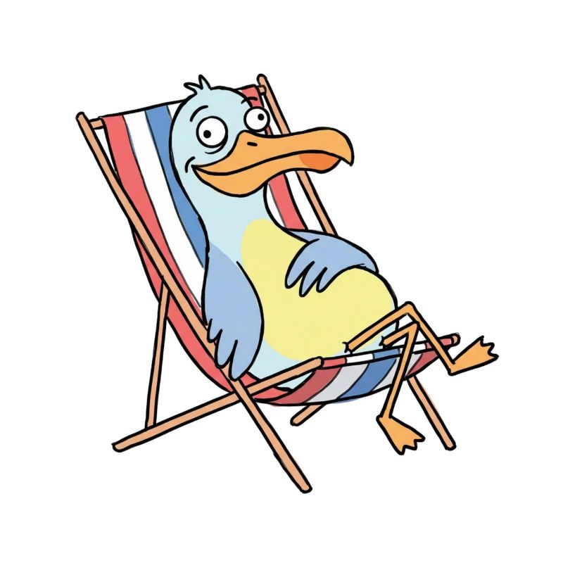 Relaxed beach pelican