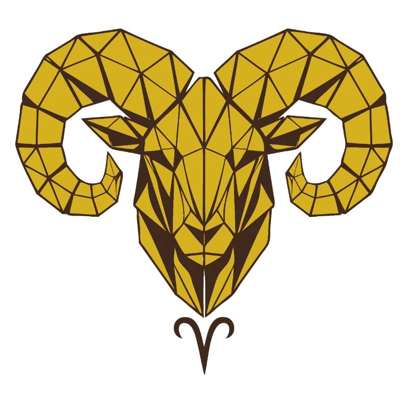 Geometric Gold Ram