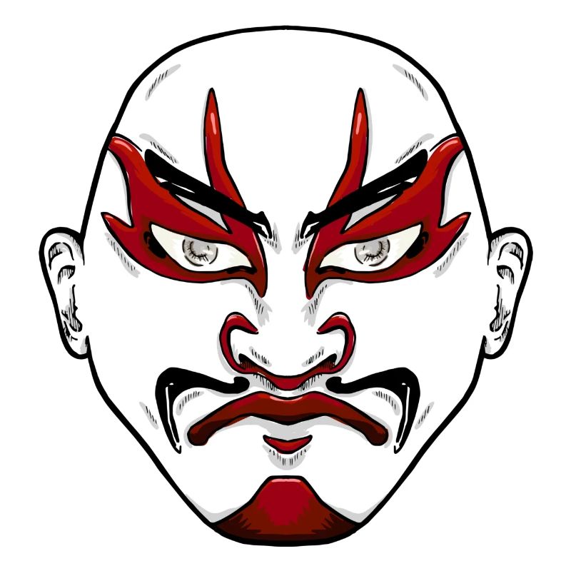Japanischer Kabuki Gesicht