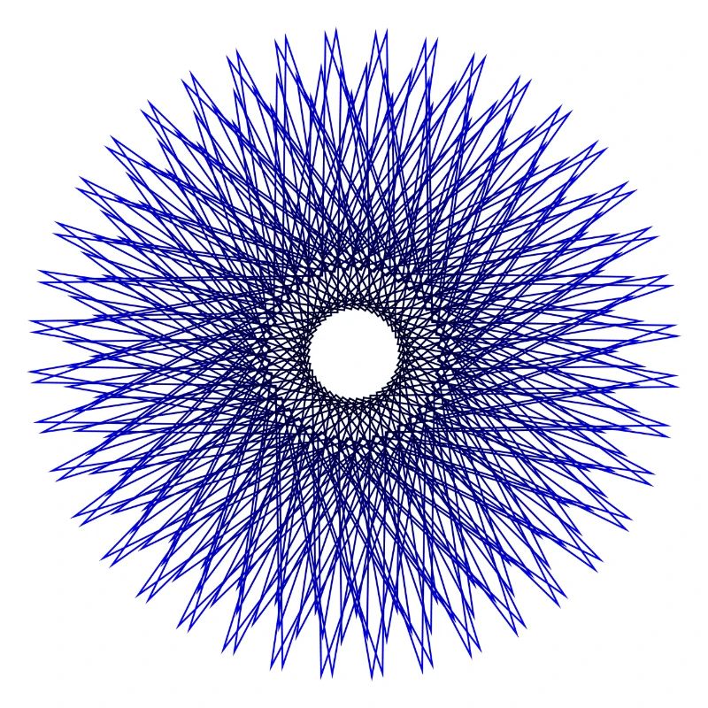 Blue radial star pattern