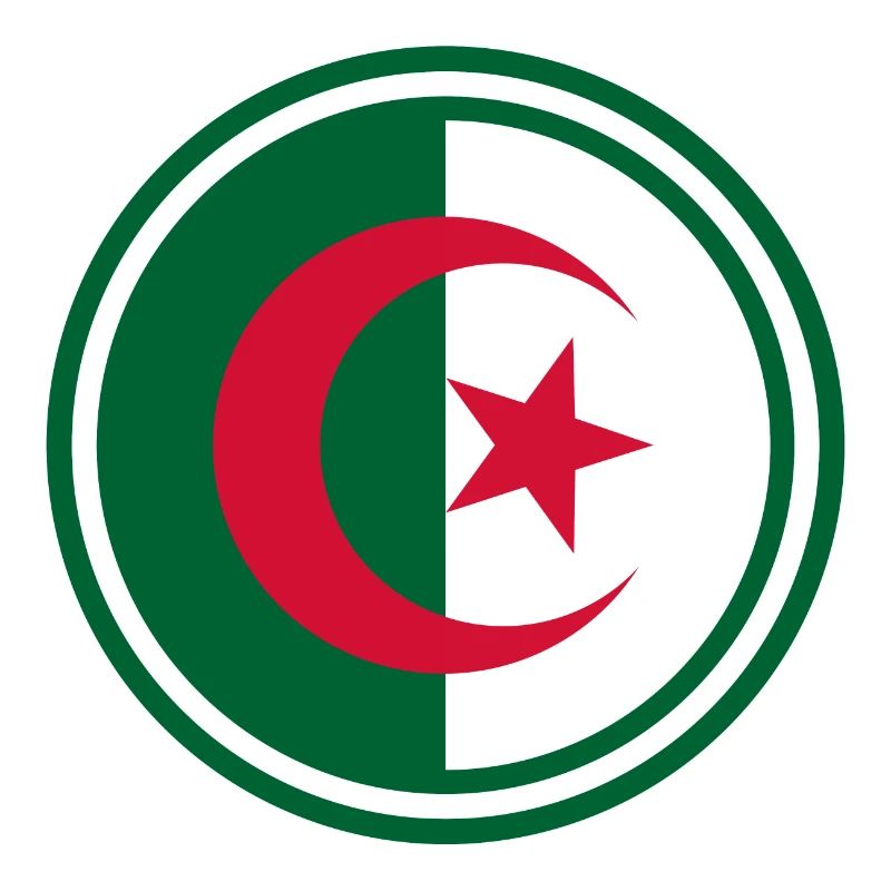 Drapeau de l’Algérie autour