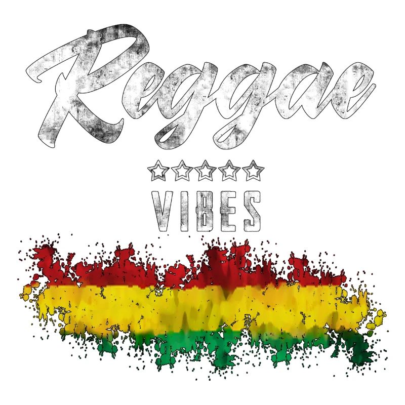 Reggae Vibes Noir Imprimé Cascade