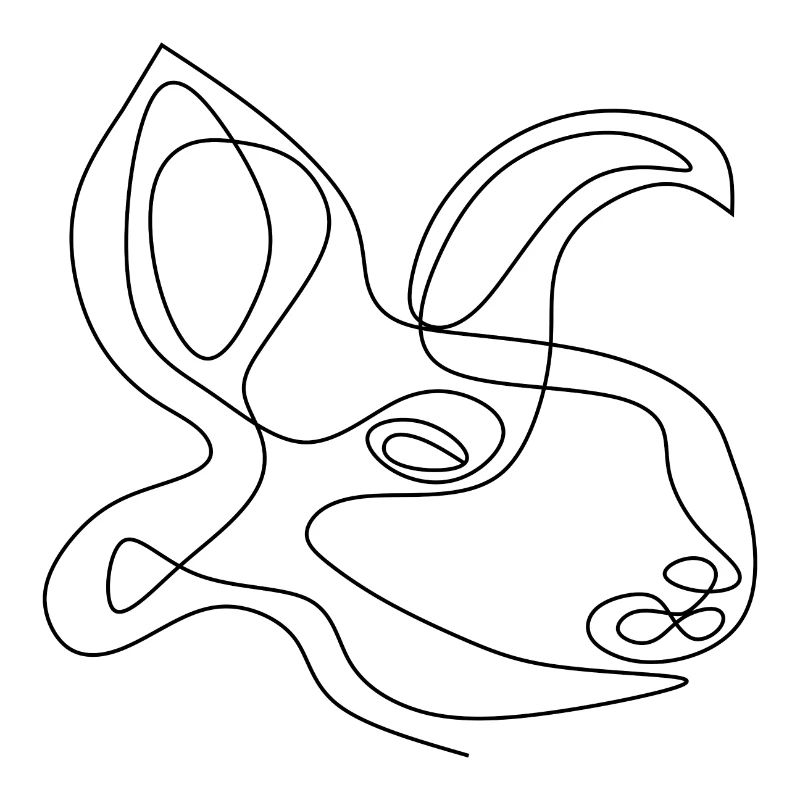 LINE ART RABBIT