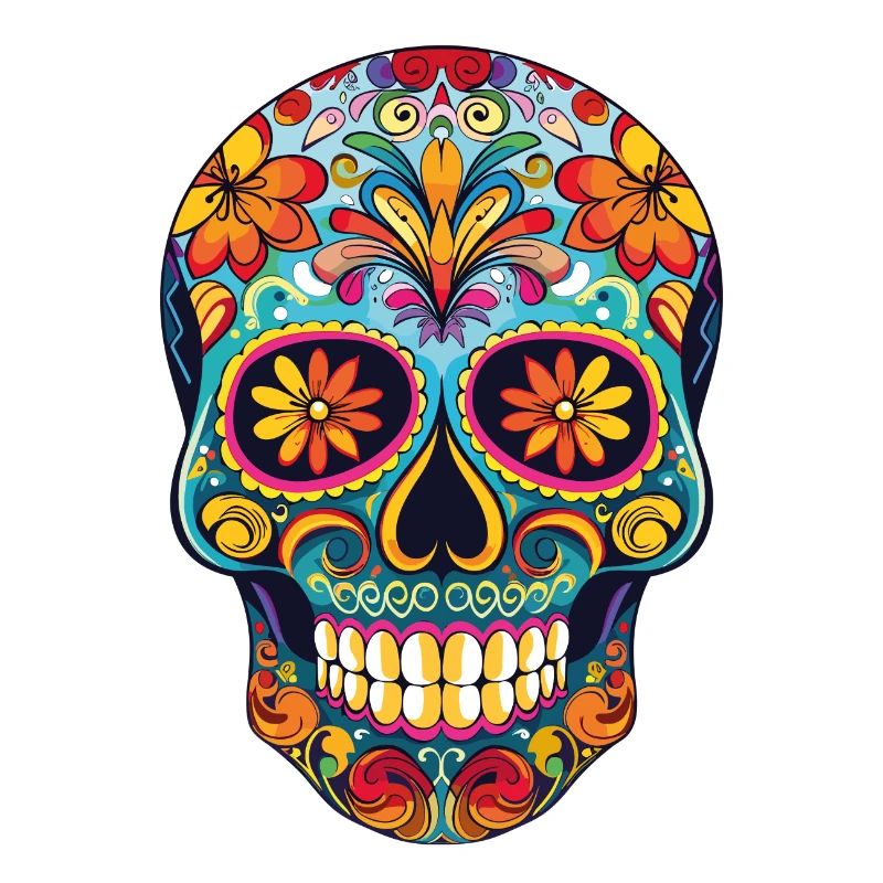 Colorful skull pattern