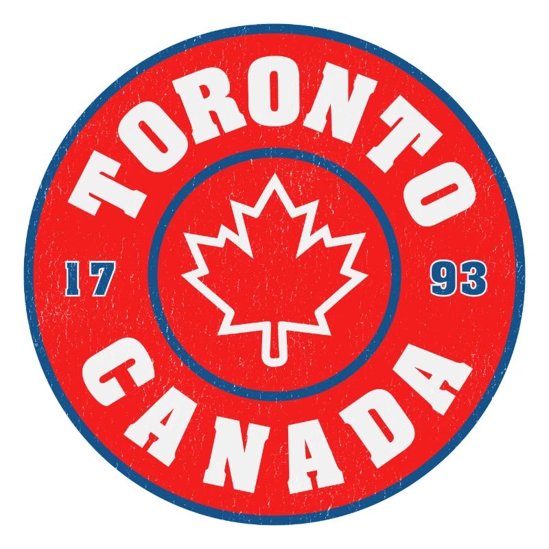Emblème rond du Canada à Toronto : feuille d’érable
