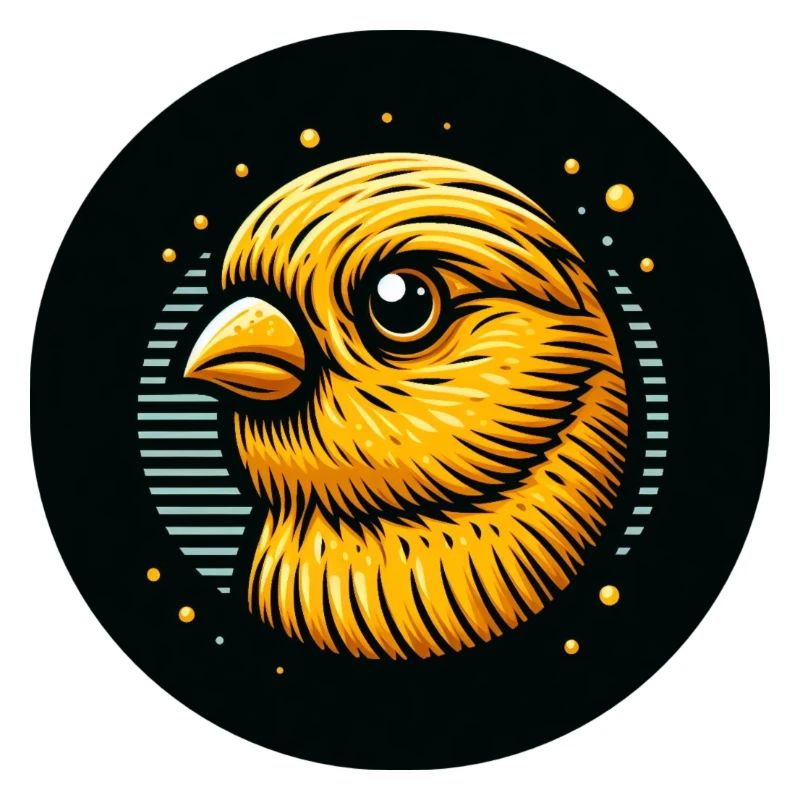 Comic Canary Bird Yellow