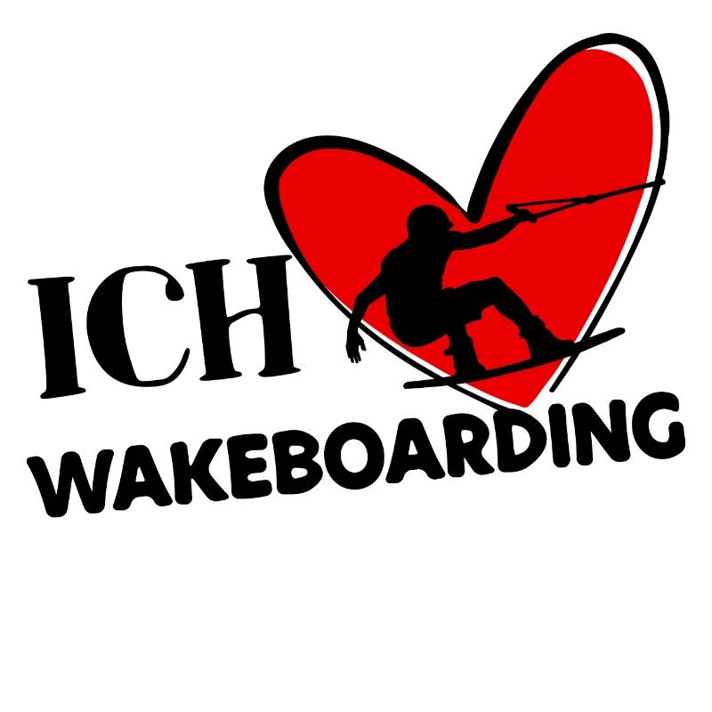 Wakeboard Surf Kitesurfer Déclaration Coeur Stunt