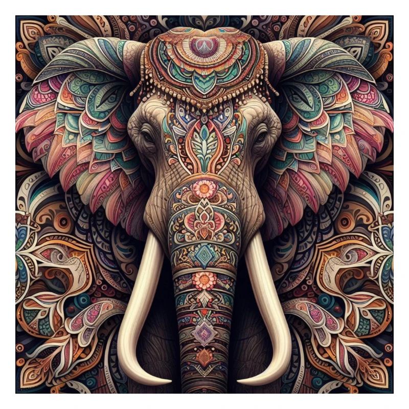 Éléphant décoré