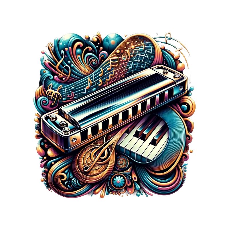 Design abstrait d'harmonica
