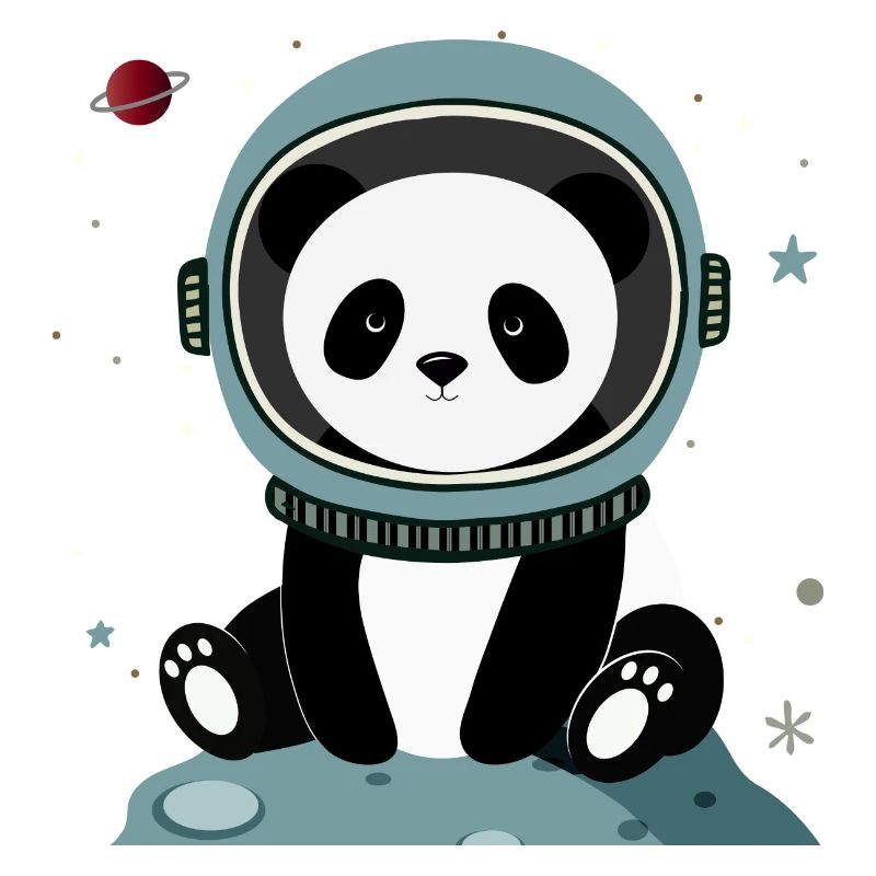 Astronaut Panda – Imaginative Space Motif