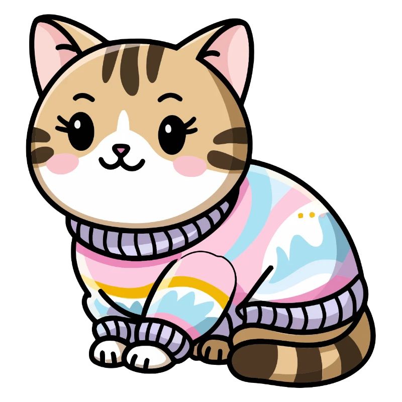 Pull douillet chat