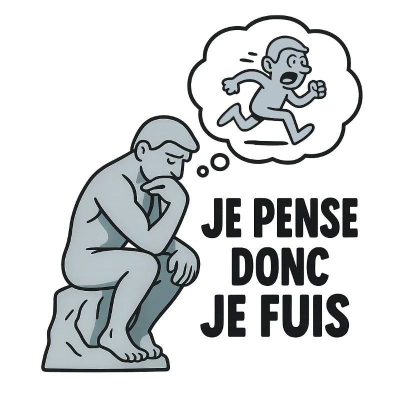 Le Penseur 2.0 – Je pense, je flippe, je cours