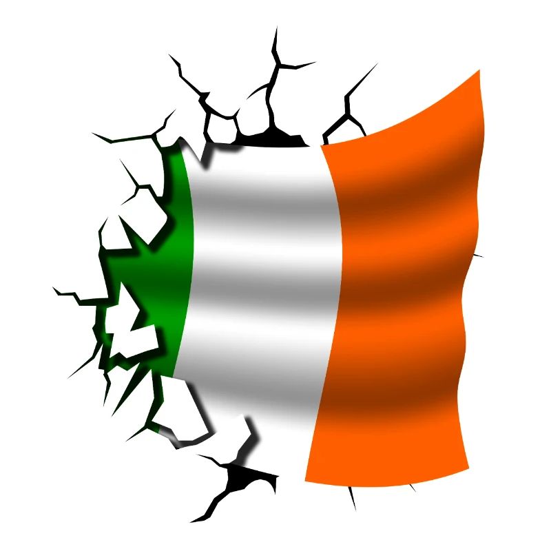 Drapeau de l’Irlande - Irlande - Drapeau Broken Design