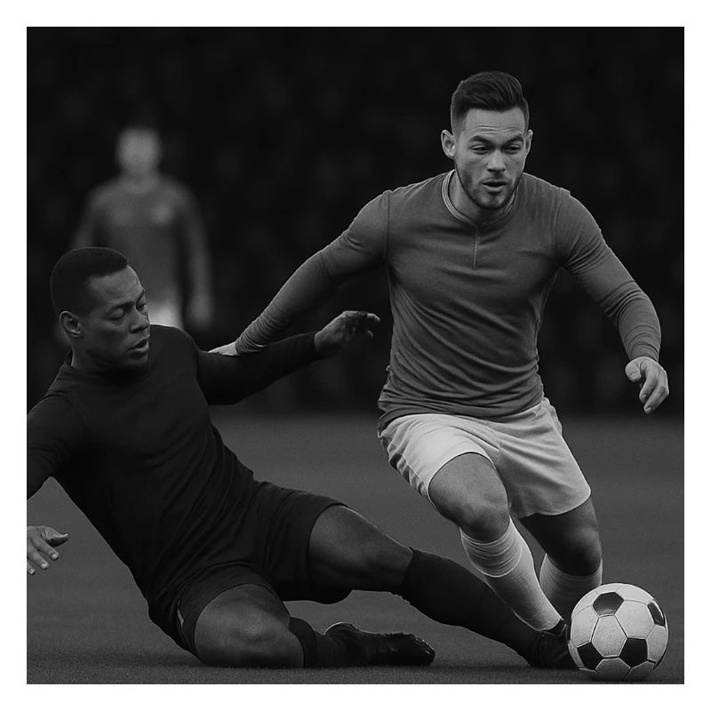 Dynamic Soccer Action Illustration