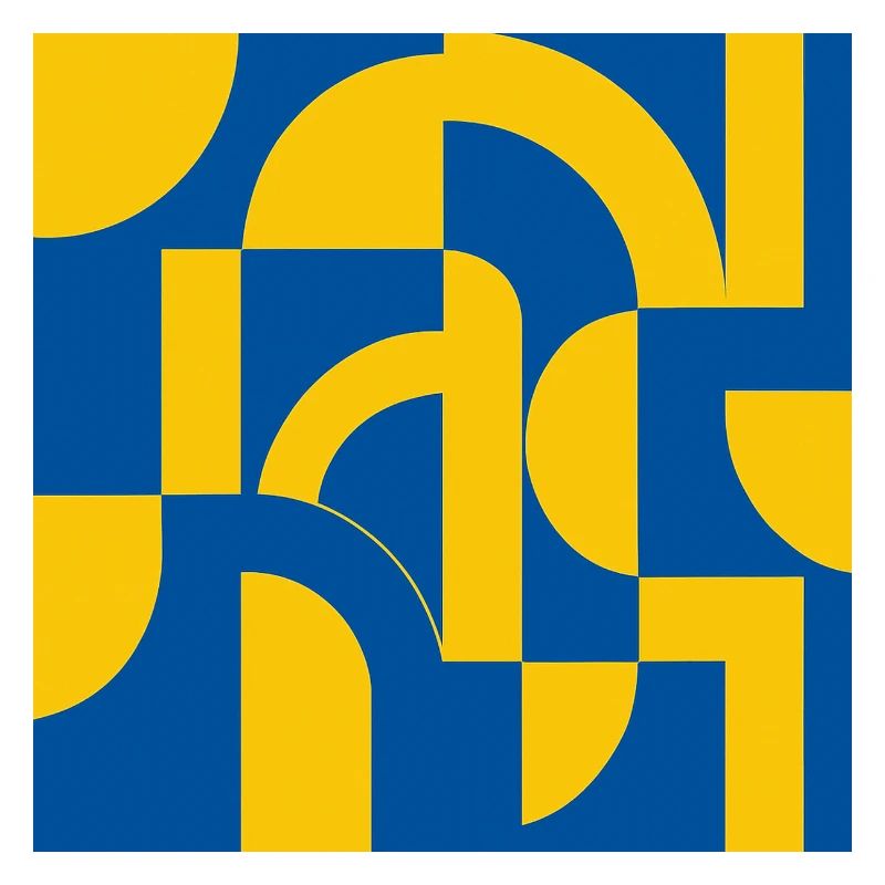 Design abstrait bleu-jaune