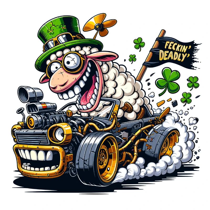 Leprechaun Schaf St. Patrick's Day Auto