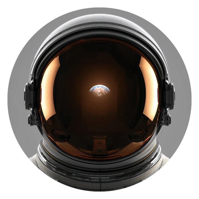Vue de la Terre en combinaison spatiale