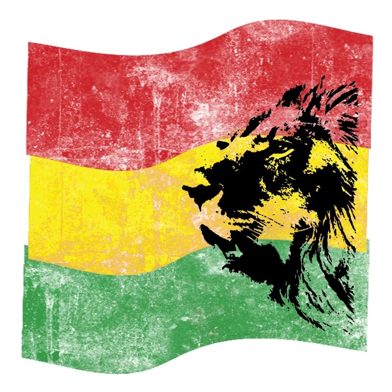 Reggae Lion with Flag