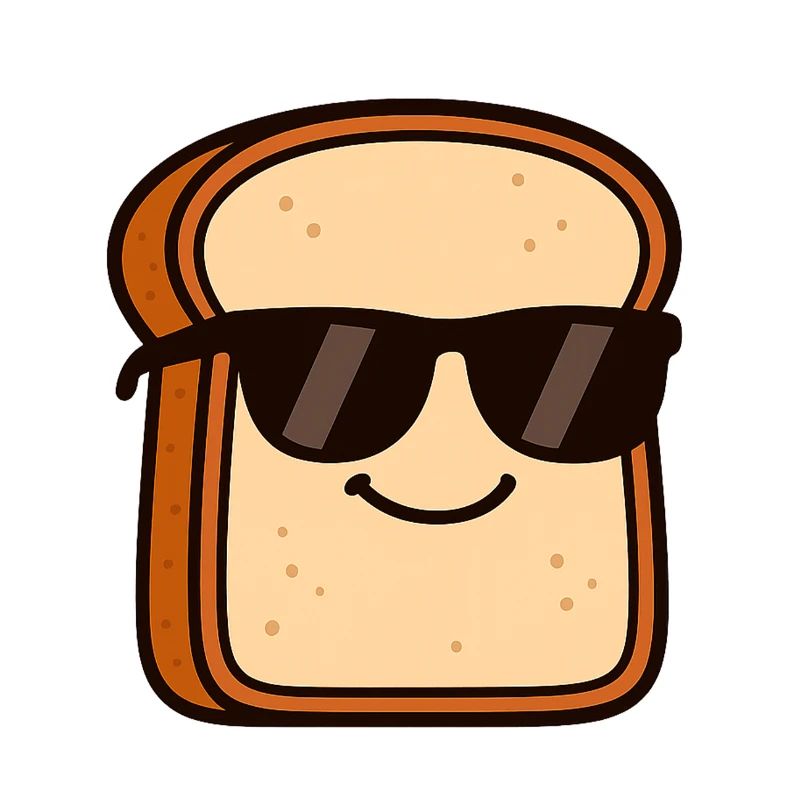 Cool bread with sunglasses