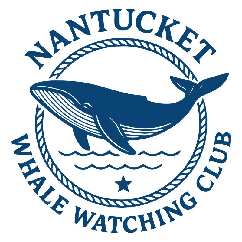 Conception de logo d’observation des baleines à Nantucket