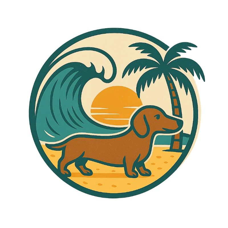 Dachshund Beach Sunset