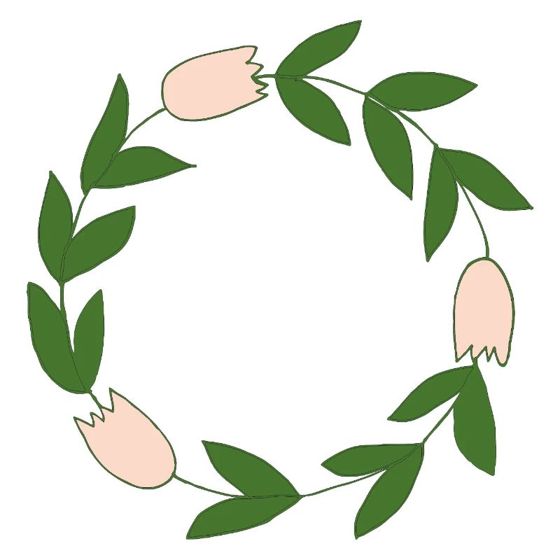 Couronne de fleurs élégante avec des fleurs délicates