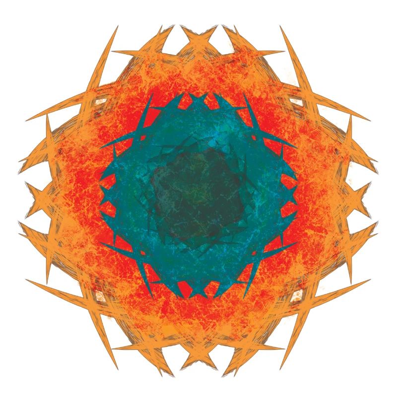Kaléidoscope Mandala de Feu