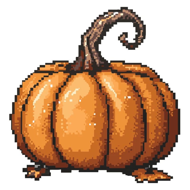 Pixel citrouille rétro Halloween