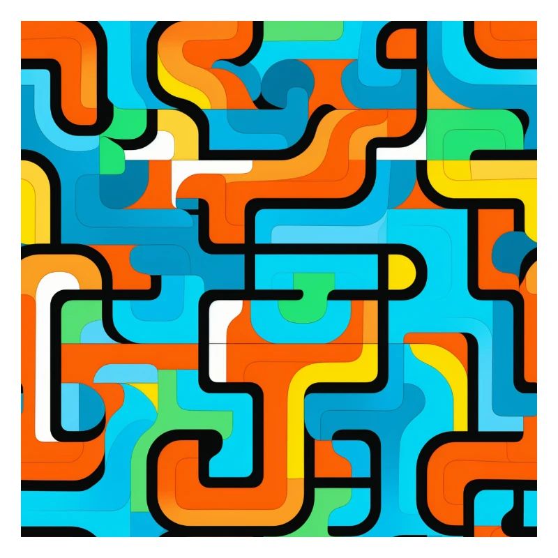Géométrie vive Jeu de couleurs