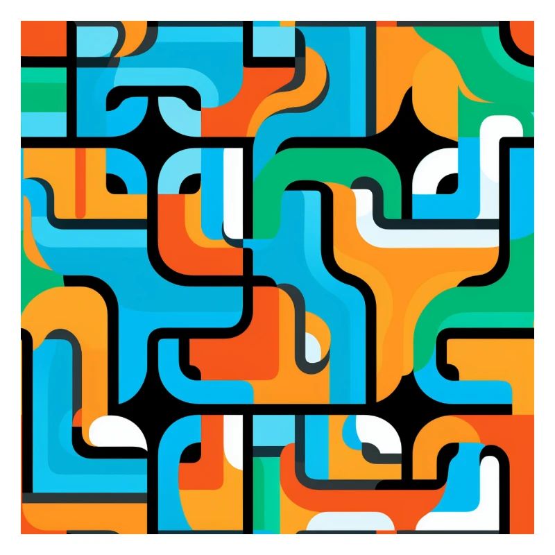 Colored Mesh Pattern Abstract