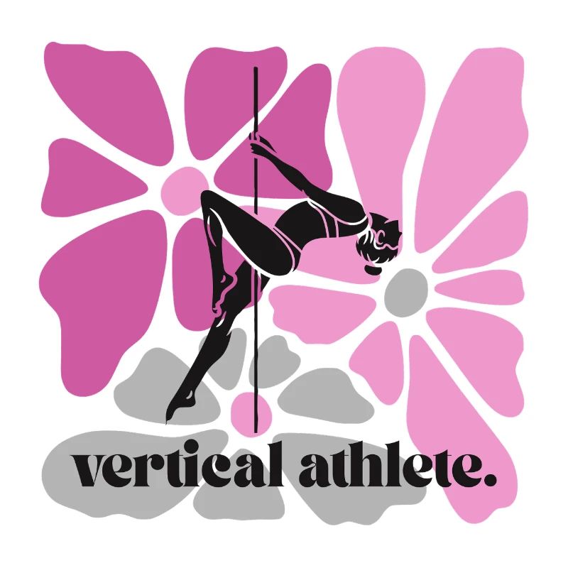 Vertical athlete in flower frame