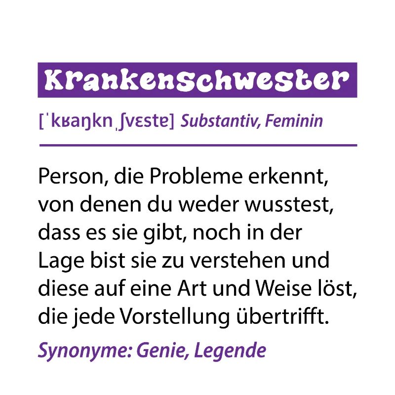 Krankenschwester Beruf Definition Spruch Geschenk