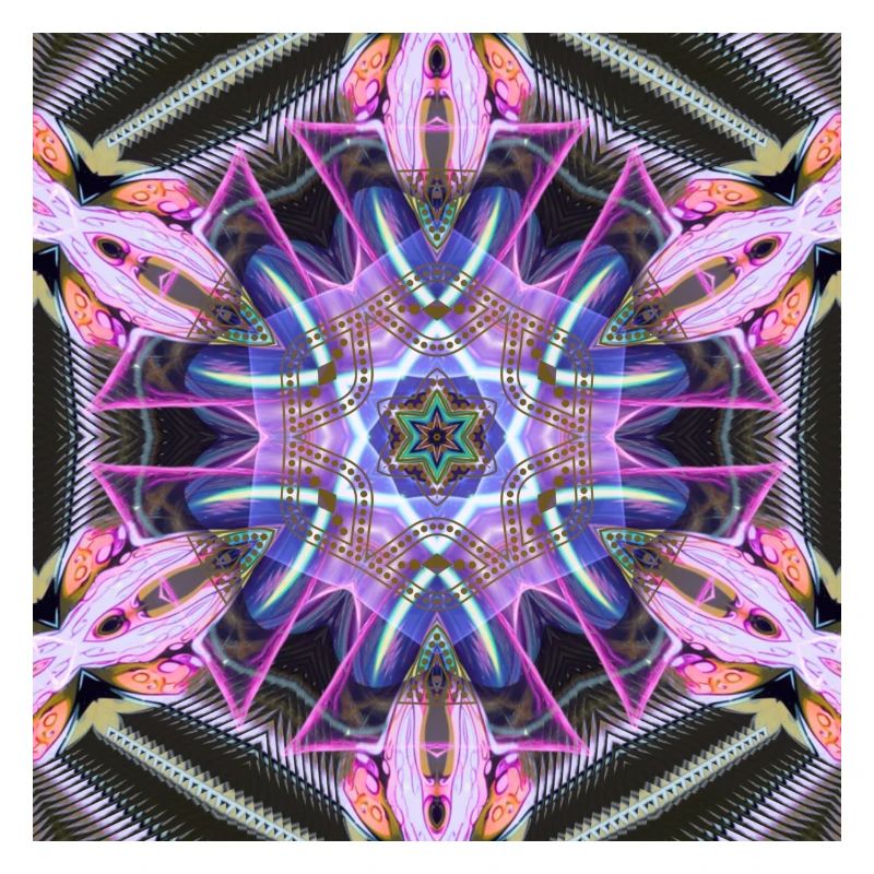 Psychedelic Neon Mandala Pattern