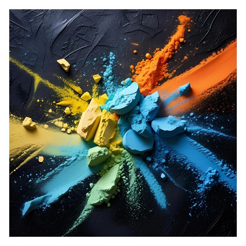 Rainbow dust explosion