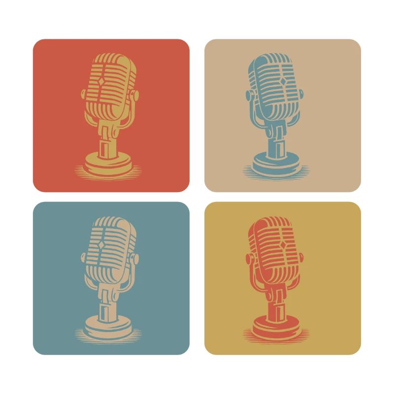 Retro Microphone Pop Art