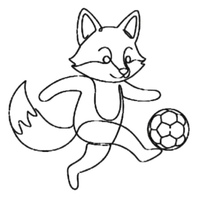 Fox Kick Soccer Charm