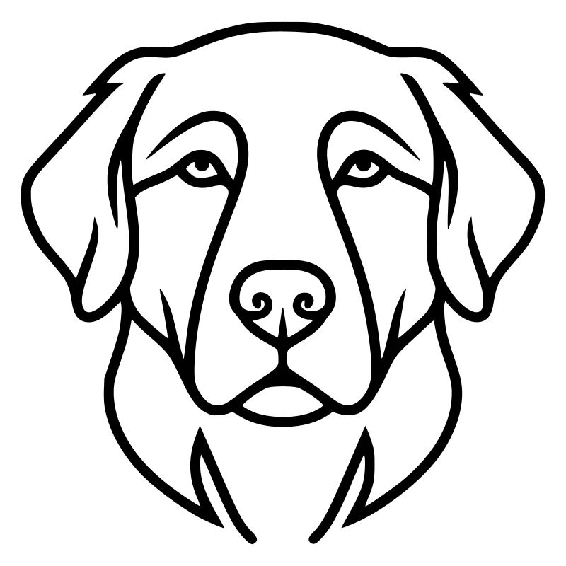 Profil de tête de chien labrador
