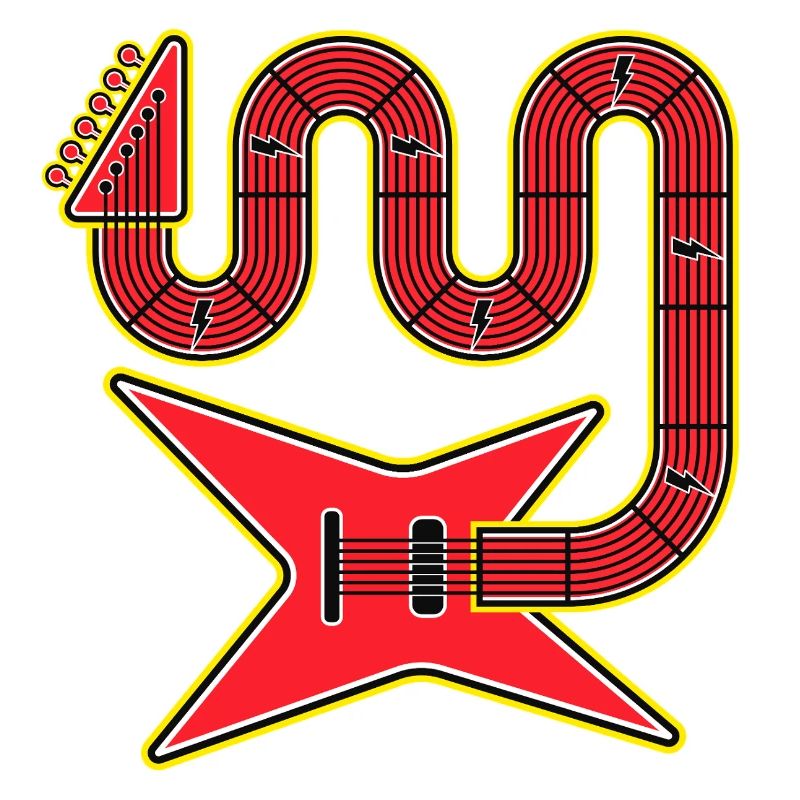 Rote Abstract Shape E-Gitarre