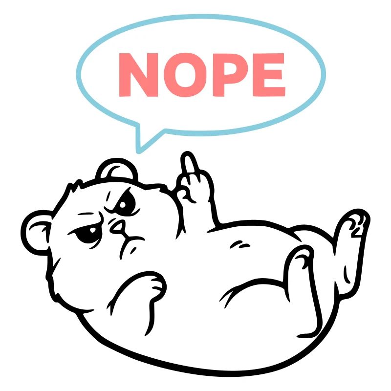 Hamster Nope Comic Sprechblase