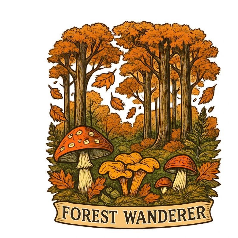 Forest Hikers Autumn Trail