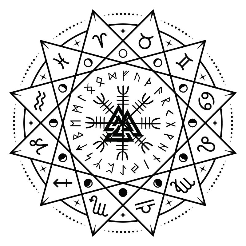 Geometric mountain mandala