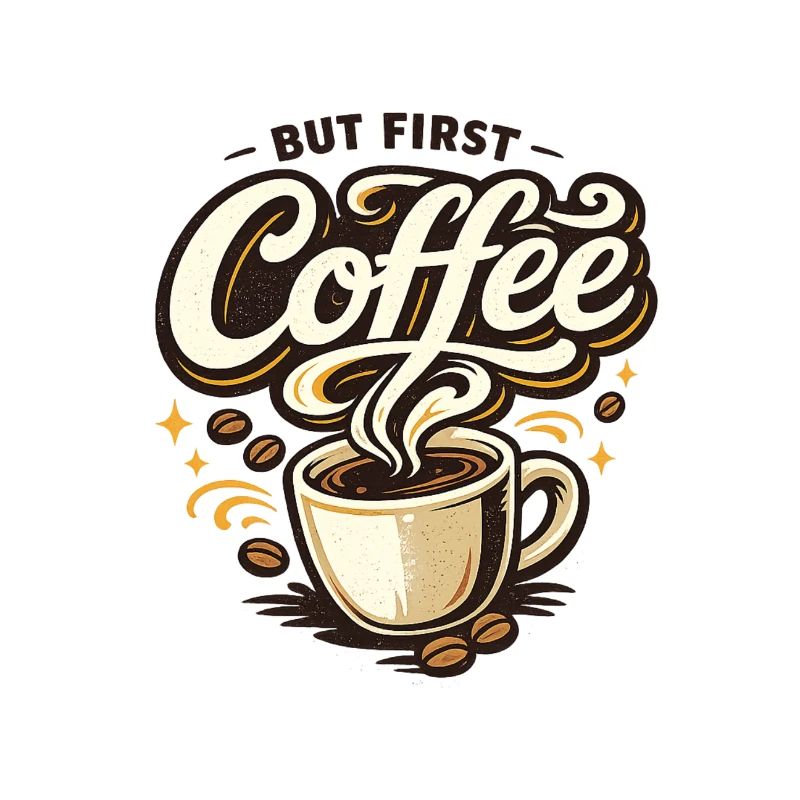 Coffee First Illustration - Coffee Lovers
