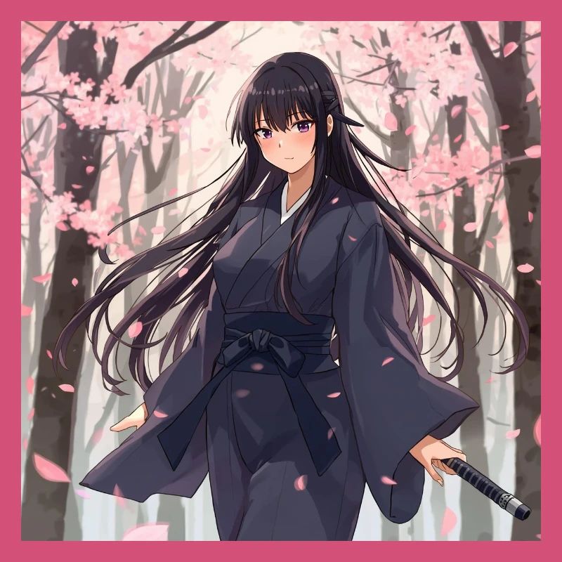 Sakura Samurai dans la forêt