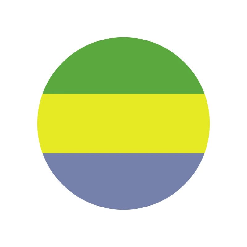 Drapeau rond du Gabon