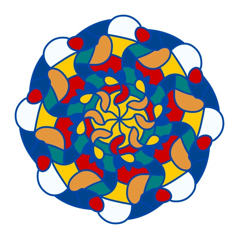 Mandala éclatant kaleidoscope