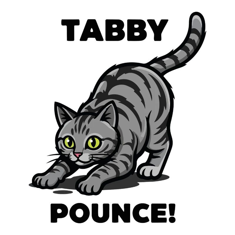 Tigerkatze Tabby springt Katzenjagd