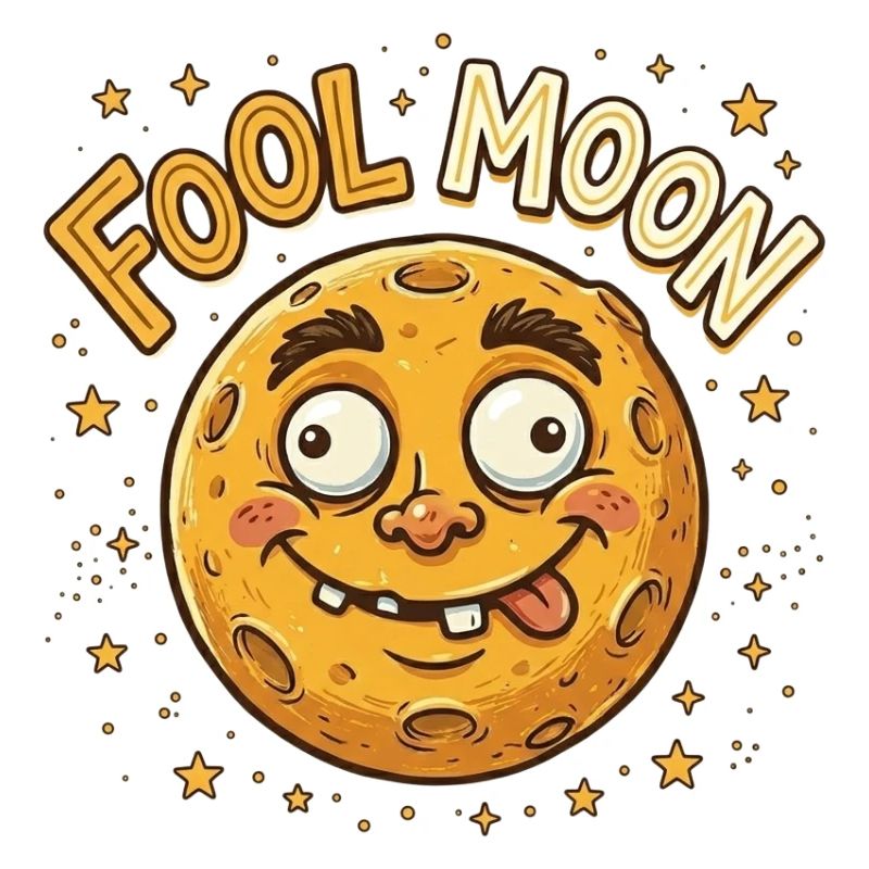 Fool Moon Funny Space Pun Graphic