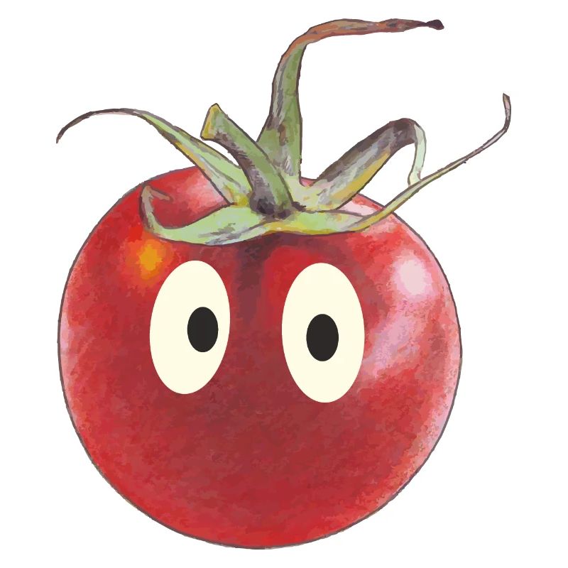 Funny tomato with eyes